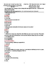 Đề kiểm tra 1 tiết tuần 8 môn Hóa học Lớp 12 - Đề gốc - Năm học 2018-2019 - Trường THPT chuyên Lý Tự Trọng (Có đáp án)